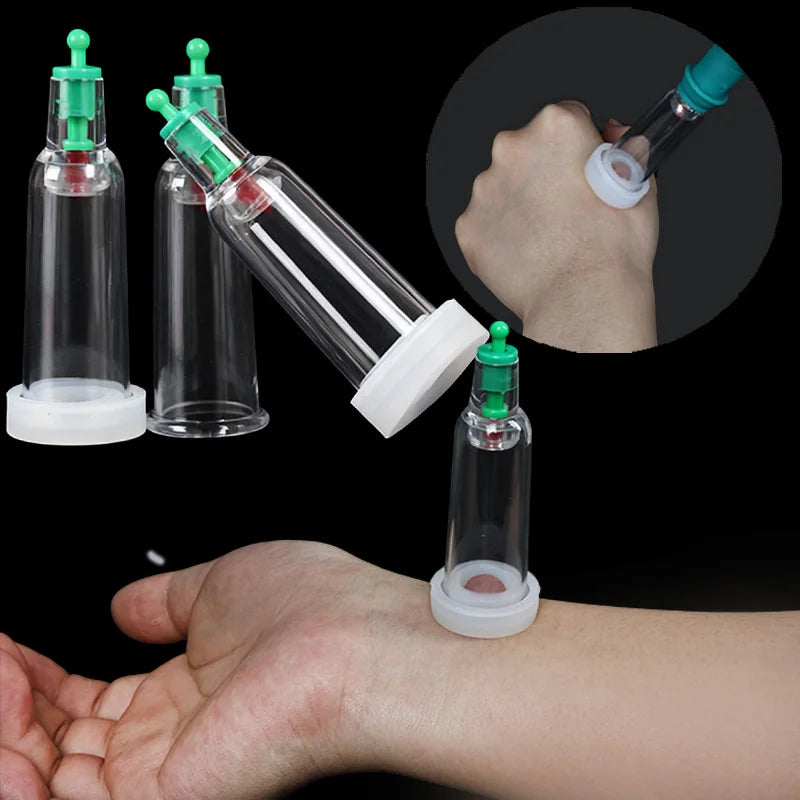 5-Pack Vacuum Cupping Sets Suction Cups Back Massage Body Cup Detox Massage Body Cups Ventosas Vacuum Cupping Massage Jars
