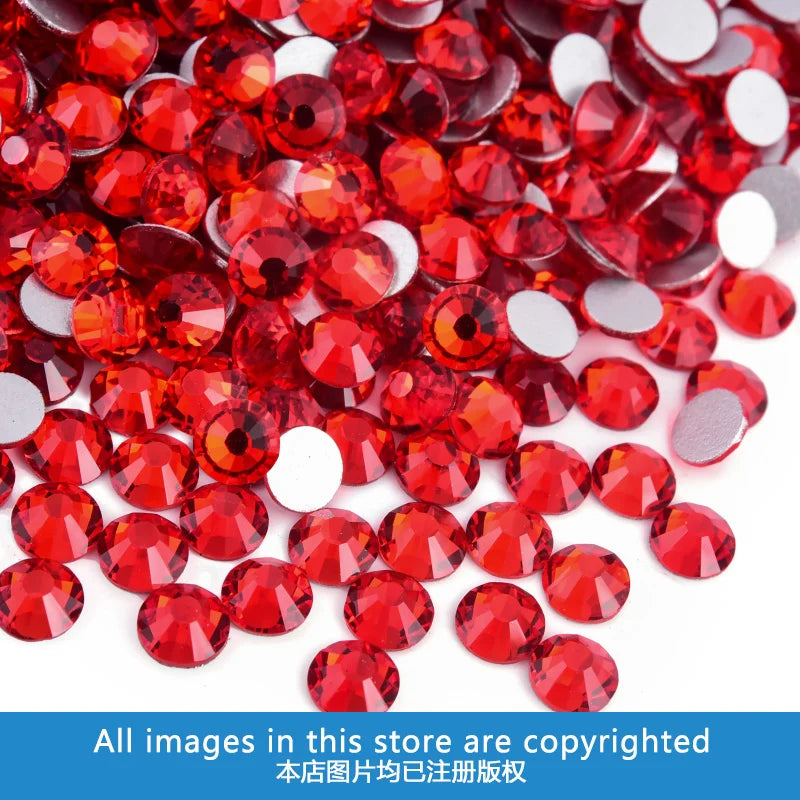 Blinginbox Bulk Pack Lt.siam Non-Hotfix Rhinestones Nail Charms Supplies 네일 파츠 фигурки для ногтей Crystal Strass