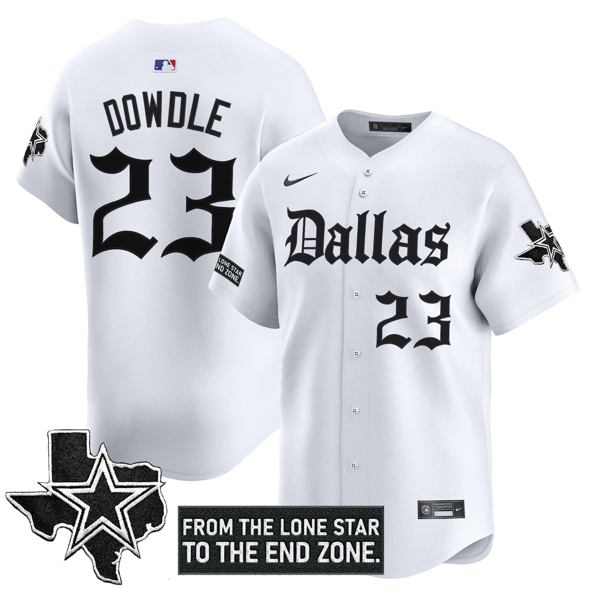 Dallas Cowboys 'Gothic Lone Star Edition' Vapor Baseball Jersey - All Stitched