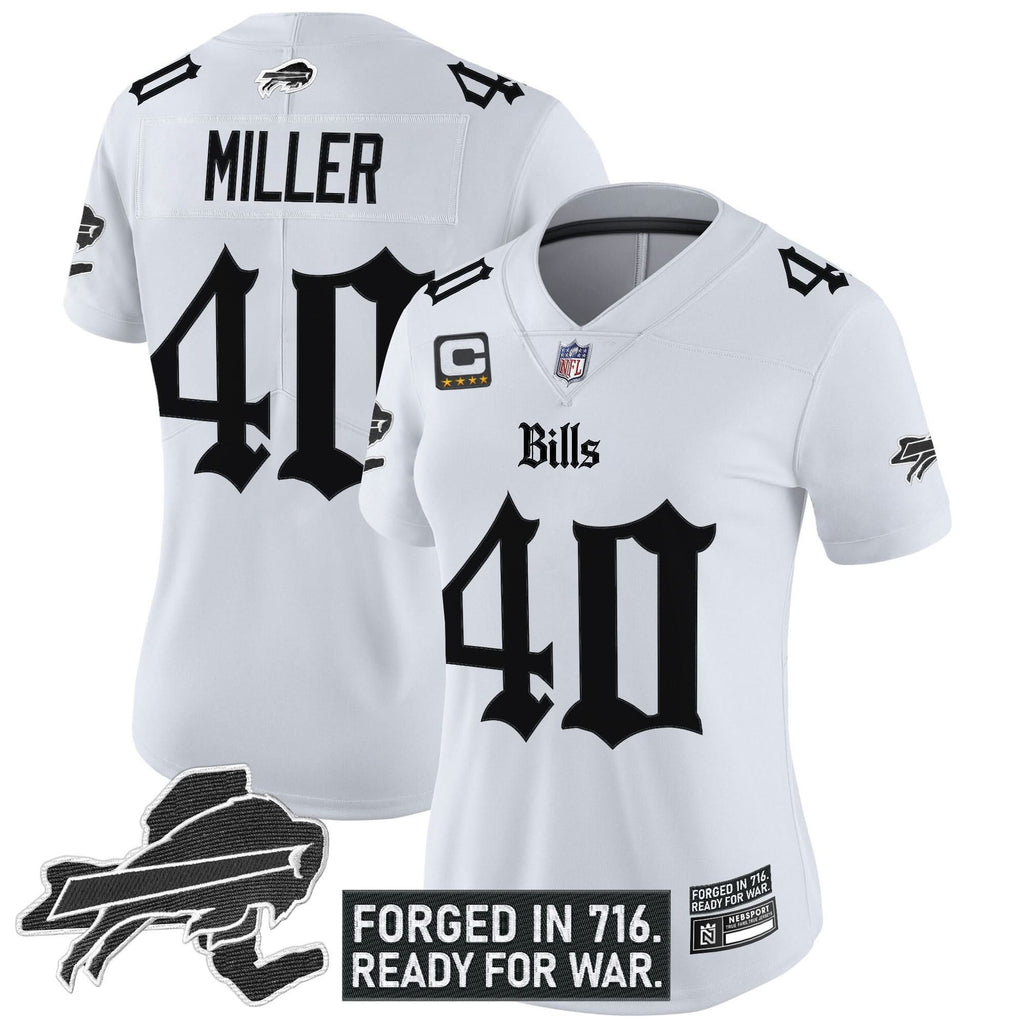Women's Buffalo Bills 'Gothic Cold Front Edition' Vapor Limited Jersey - All Stitched