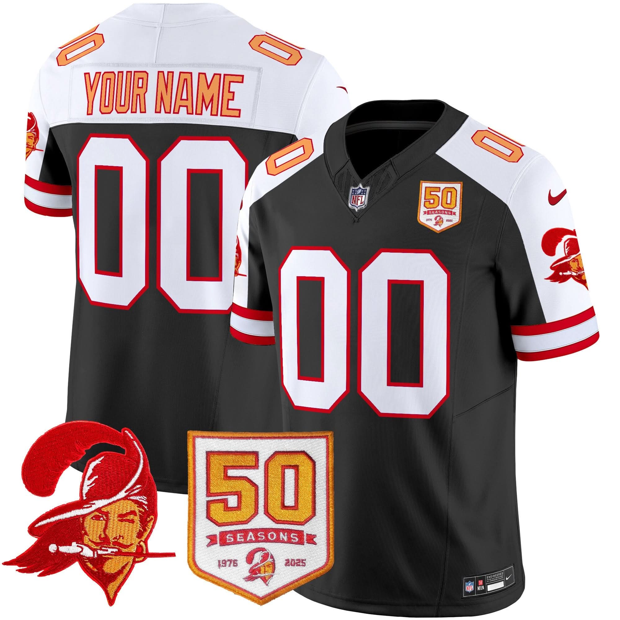 Custom Name/Gender Tampa Bay Buccaneers '76 Vapor Limited Jersey - All Stitched